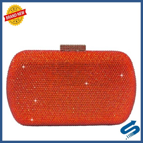 Mini Rhinestone Clutch Purse with Detachable Straps, Formal Evening Bag
